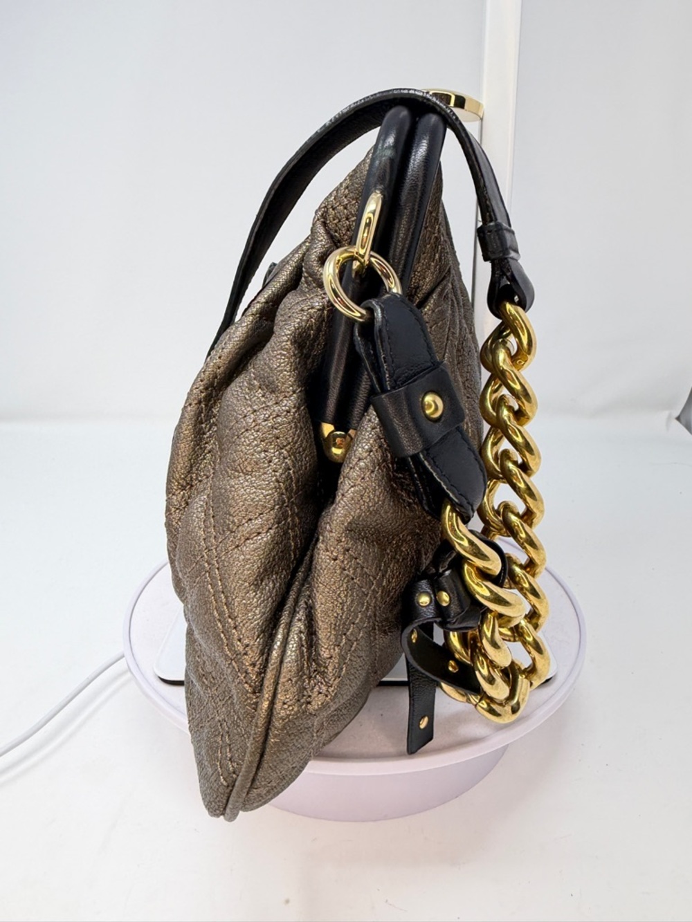 Marc Jacobs Vintage 2010 Archive Metallic Bronze Little Stam Bag - Picture 7 of 17
